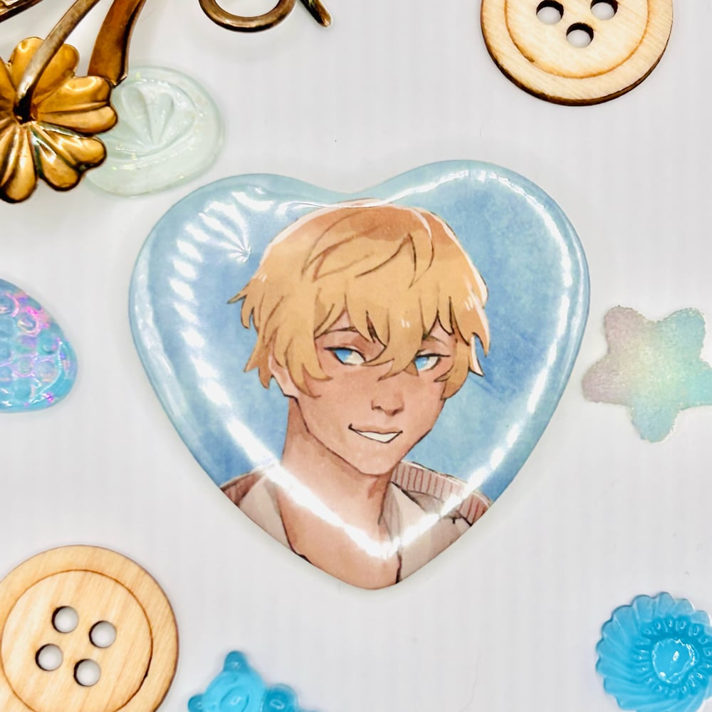 Tokyo Revengers Chifuyu 2.25" Heart Button Badge