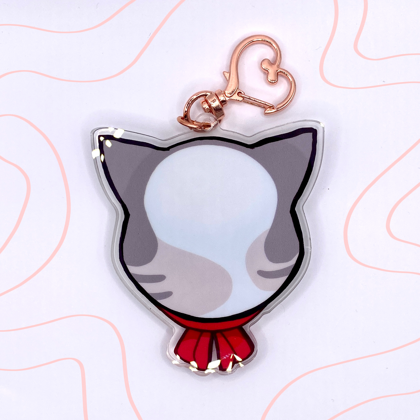 Small Brain Cat Shaker Charm