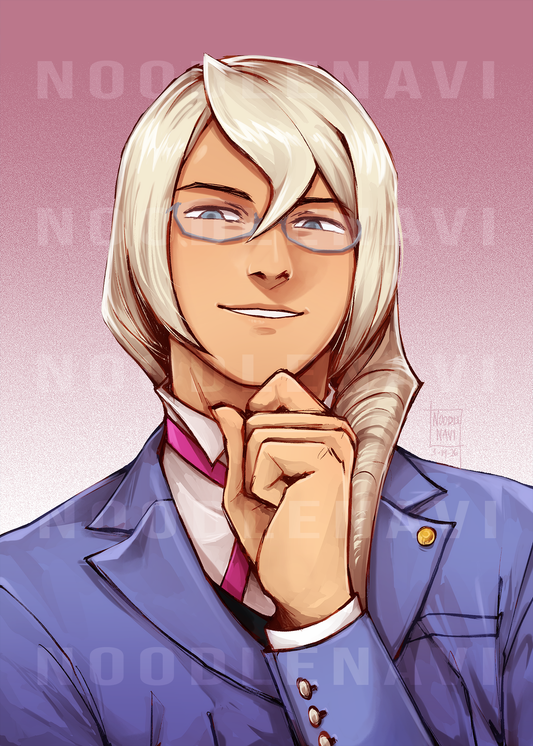 Ace Attorney Kristoph Gavin Mini Print