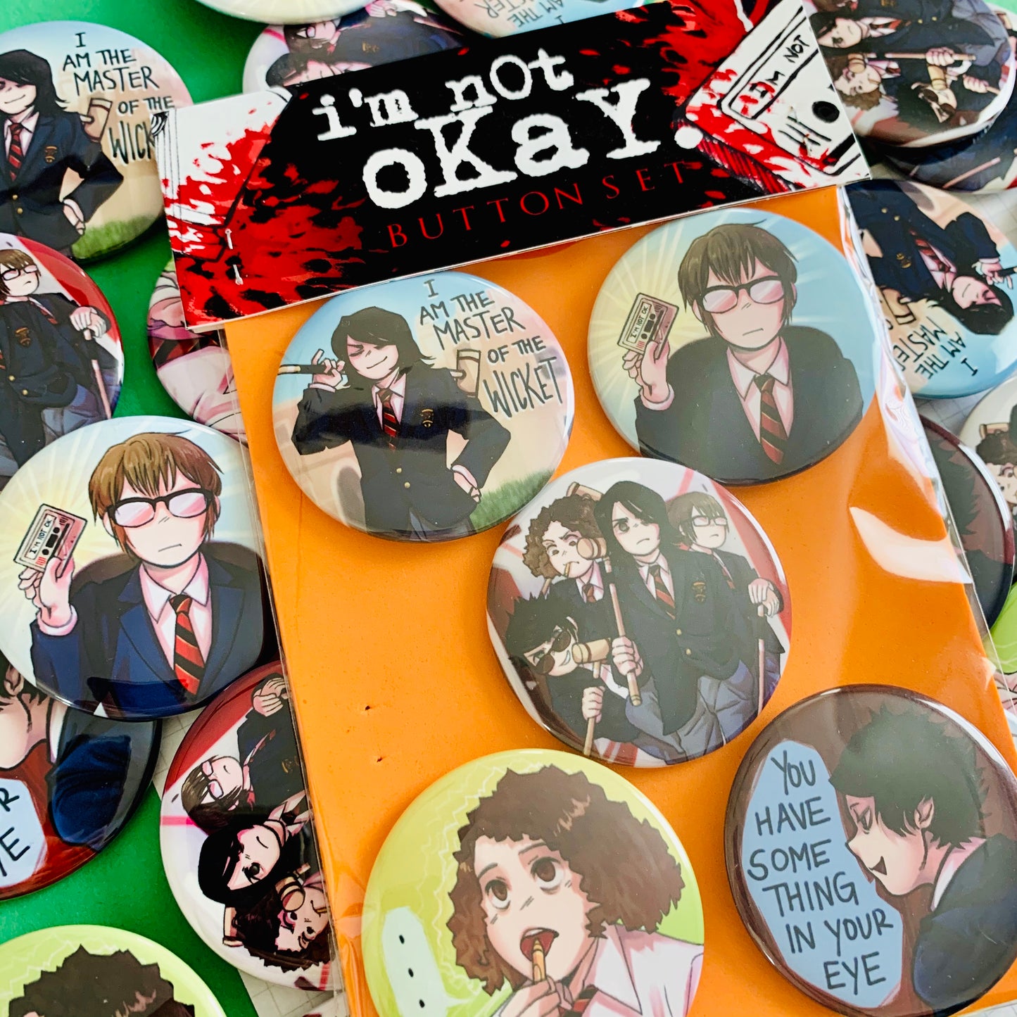 My Chemical Romance I'M NOT OKAY! Button Set