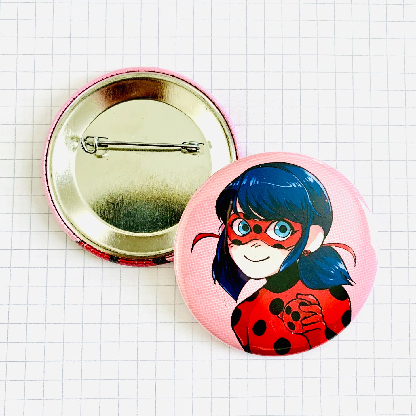 Miraculous Ladybug & Cat Noir Buttons