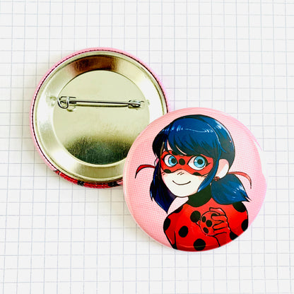 Miraculous Ladybug & Cat Noir Buttons