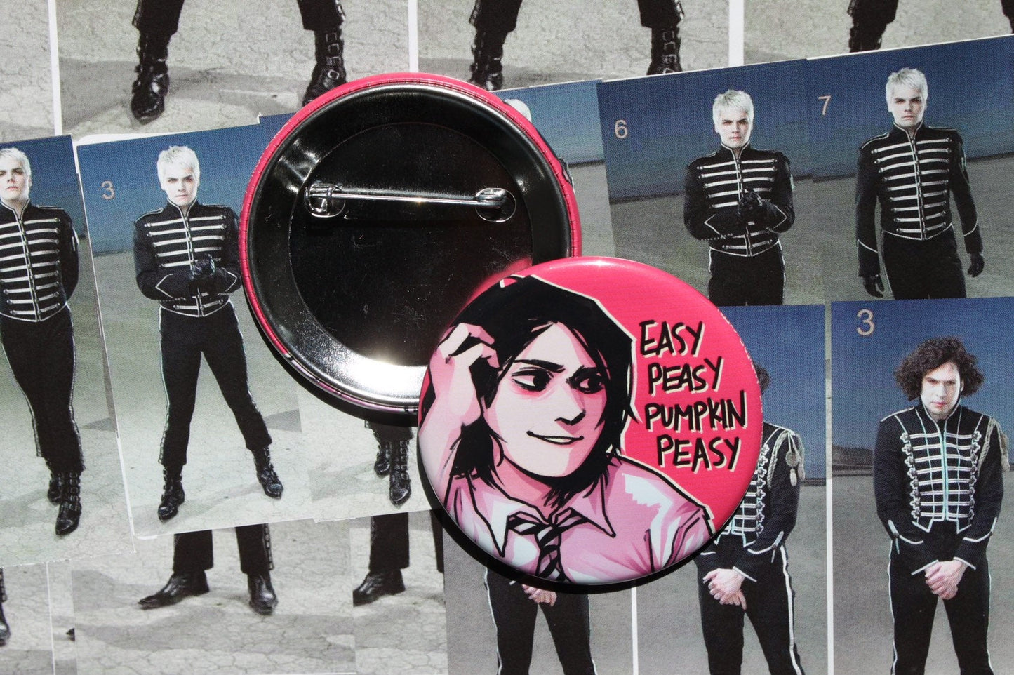 Easy Peasy Pumpkin Peasy! Gerard Way Button Badge