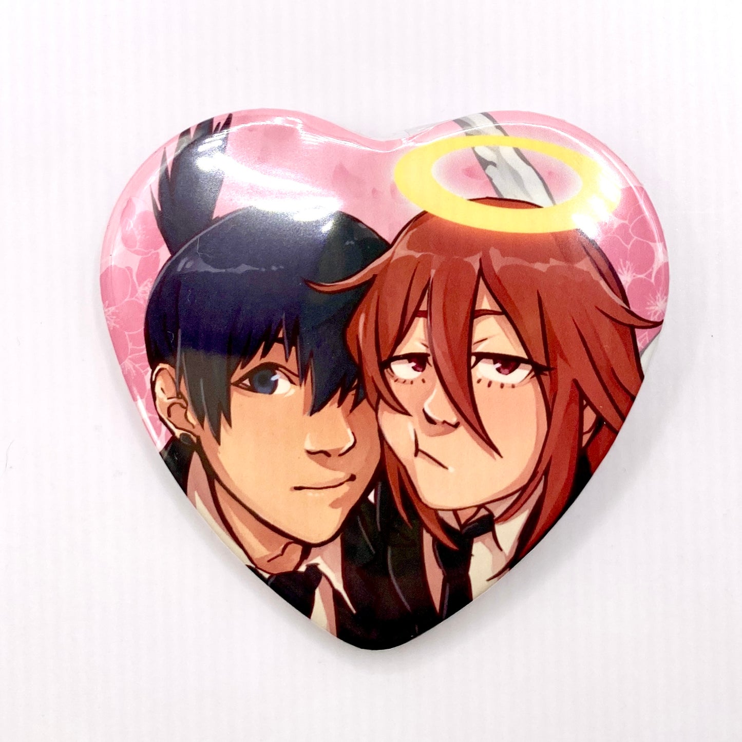 Aki and Angel Heart Buttons